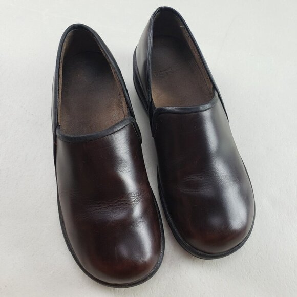 Dansko Caitlin Leather Clog Shoe Womens 8.5-9 EU 39 Brown Slip Resistant Slip On - Picture 1 of 12